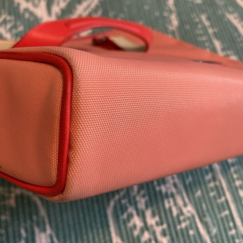 TUMI Laptop Case. Vibrant 2 tone orange/cantalope colors. Shoulder strap. EUC. - Picture 5 of 16